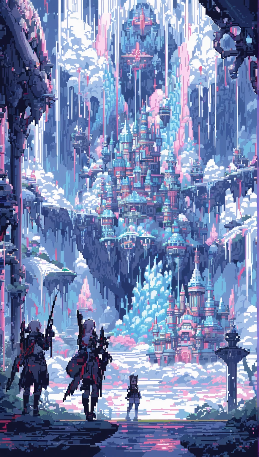  score_9,  score_8_up,  score_7_up,  score_6_up,  Masterpiece  ,  High Quality , 最 High Quality ,  Pixel Art ,  Ice Castle 