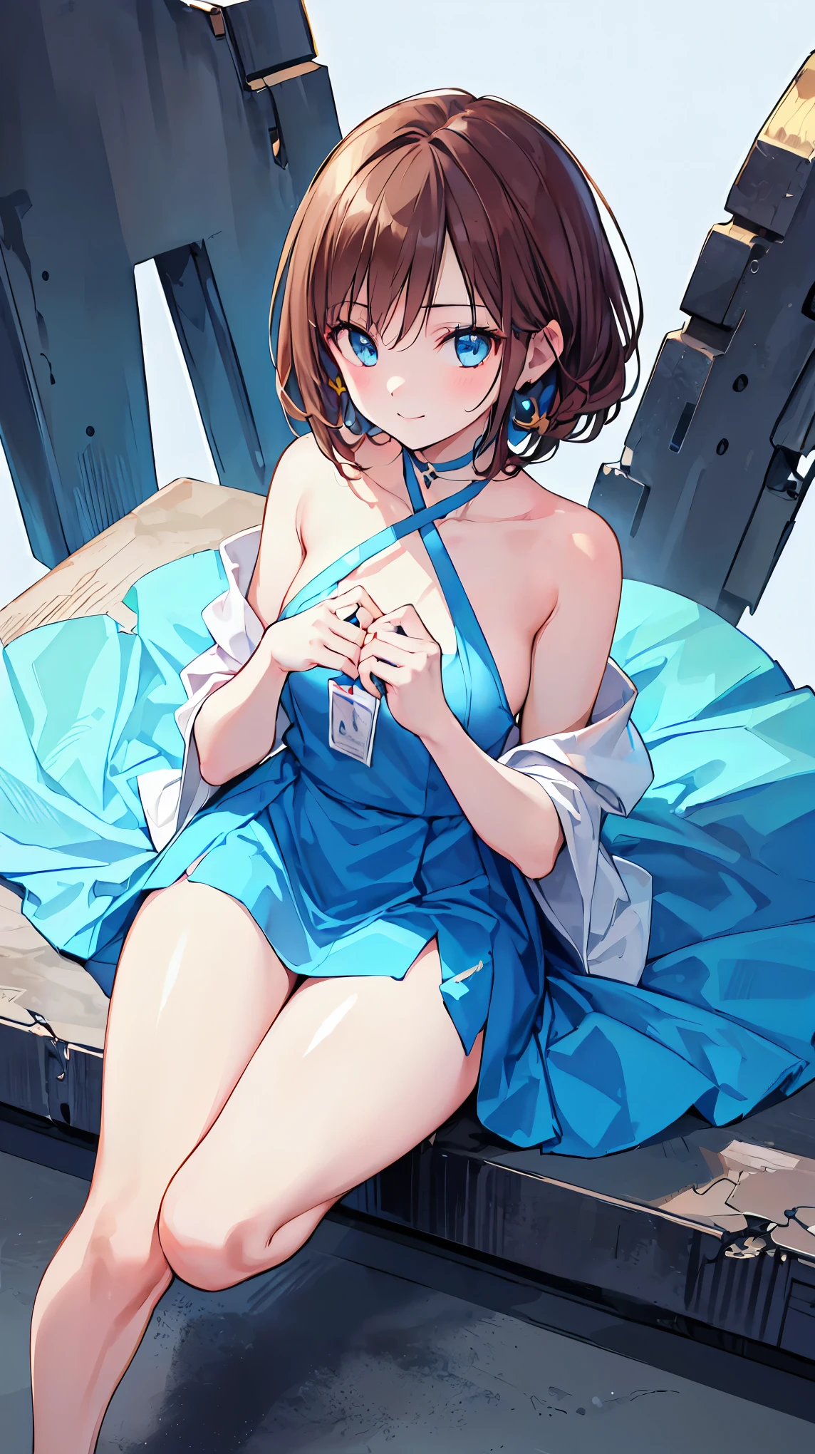 Brown Hair， shortcut， unkempt hair，Short braided hair，Neat， slender beautiful，Correct posture，Small chest， beautiful legs， the seductive grey-blue eyes are shining like stars，Droopy eyes， Vivid な色, beautiful eyes,A delicate smile,Textured Skin, best quality best , gentle and beautiful woman , anime style､、Laughter　,Aerial View,aerial PhotograPh,Full body portrait,The whole body is Projected, realistic ,  realistic , (masterPiece,Highest questionuality:1.4),(8k, RAW photo, realistic :1.2), Not Safe at Work ,  detailed skin, detailed face , one girl, princess your ddler,Alice in Wonderland, cute face, SuPer ReSolution, retro realistic detailed illustration,,{{{Exquisite ,comPlicated, amazing,Delicately, Extraordinary ,Careful,Point, female hands with incredible , Obsessed ,Craftsman&#39;S,subtle,Celebrities,Skilled, vibrant,  Vivid , comPlicatedな}}}, SharPly focuSed edgeS,  fresh natural gradations, Highest questionuality,  amazing品質,  Very Beautiful ,  absurd, Pub Sadness, ((yellow, , Frills, yellow layered,  miniskirt,overskirt)), ((White FrillS Apron)),((Shiny  wave hair)),  crowns, Ankle boots,  ,  dress, (((JumPing))),  stretch your legs and rest., (Frills Shirt), ゴシック dress,  headband, Short sleeve, Bow Hair, HaPPy, ;P, Medium Bob, ( blonde alone), (( wave hair)), Shimmering eyeS,  blue eyes, ((yellow  headband)),(((White Frills PantieS))), (((Skirt fliP))), Laughter, ,  dress, Alice (Alice in Wonderland), (CaPe), White Frills legwear, ((yellow the Bow)),  puff sleeve , Prohibit, Short sleeve, ((yellow bow ribbon)),  long hair, (White Frills aPron), ((( tiara ))), ((( has a cute magic wand ))). White Frills legwear, frills, yellow ゴシック dress,: question, (( heart necklace )), ((ring)), masterPiece, Highest questionuality,  Not Safe at Work , , , 14, Braided Bang ,  arm garters , baby face ,輝く瞳,  flat chested, it has been,it has beenii,Pastel colour,( Wonderland Garden :1.3),imagine, ((SoaP bubble)),   has a heart background , (watercolor),CrumPled tissue PaPer, A small Piece of tissue PaPer that fell to the ground,,DriPPing sweat, sit on the bed,
