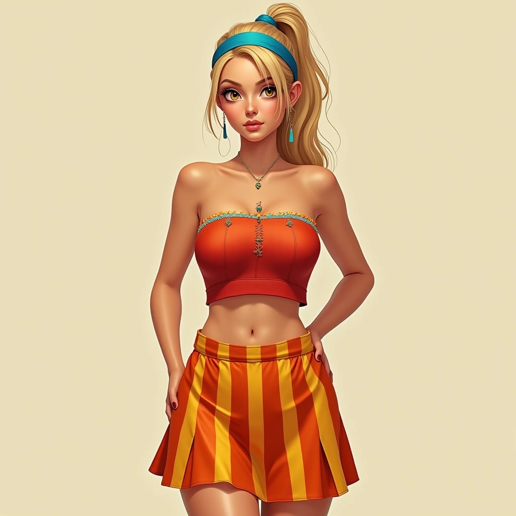 masterpiece featuring the iconic German Bild Lilli Hausser Barbie, highlighting vivid and complex colors