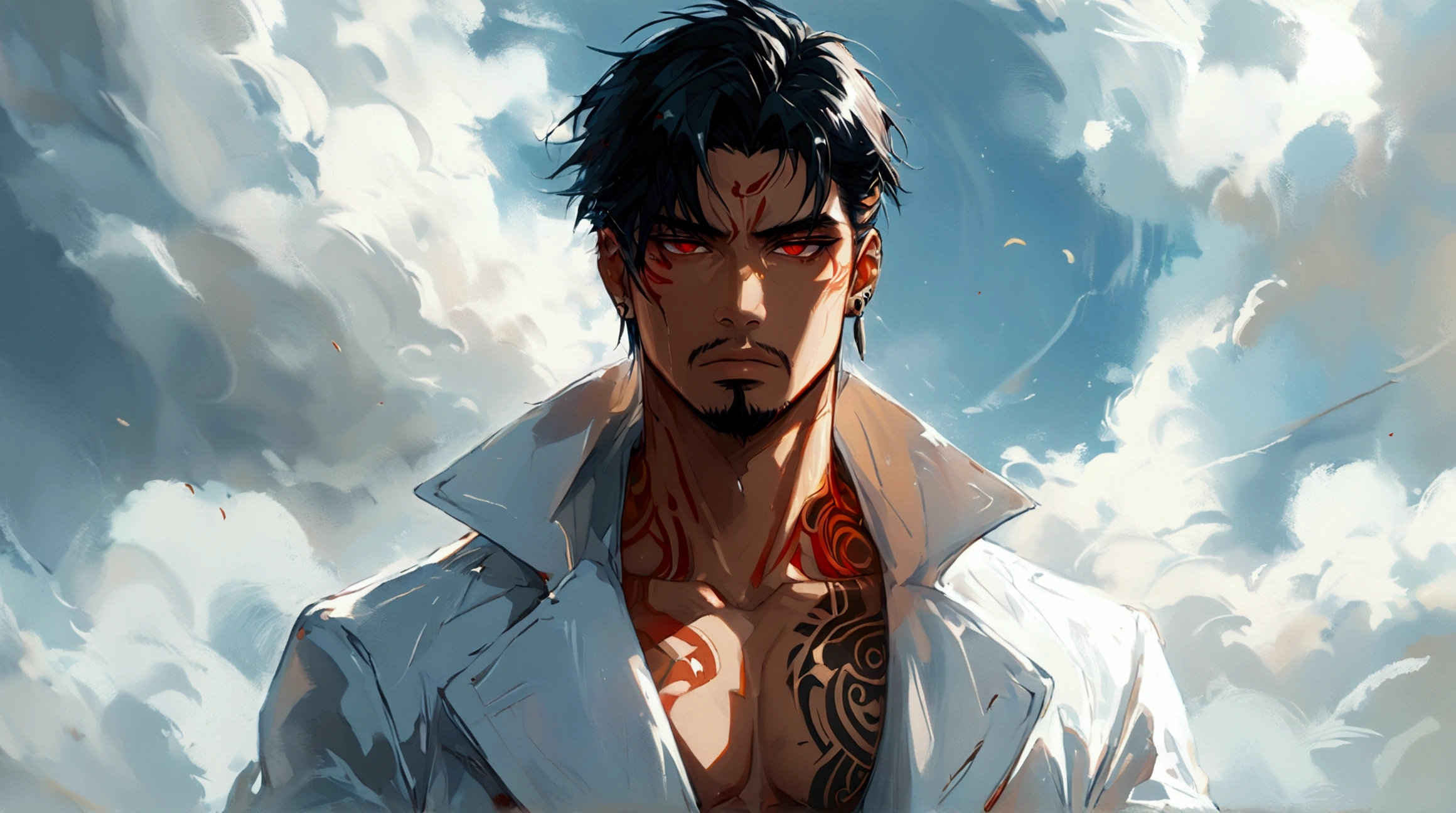 A handsome and strong Japanese yakuza man lies in a dark alley late at night, gaze at the camera，usar kimonos，Cabello rubio corto，Sostiene una katana en su mano derecha，His body is covered in traditional Japanese tattoos，There was dirt and some blood on the body，Aguaceros，Niebla densa, gotas de agua en la piel, empapado por todas partes, Estaba oscuro, It was raining a lot., ((((Alto detalle)))), (Plano completo), (Fotorrealista,fotorrealista,fotorrealista:2), (cuerpos perfectos), (Cara perfecta), (ojo perfecto), peligroso, malo culo, epopeya, ((((con cara detallada,Estructura corporal correcta,Proporciones corporales correctas))))