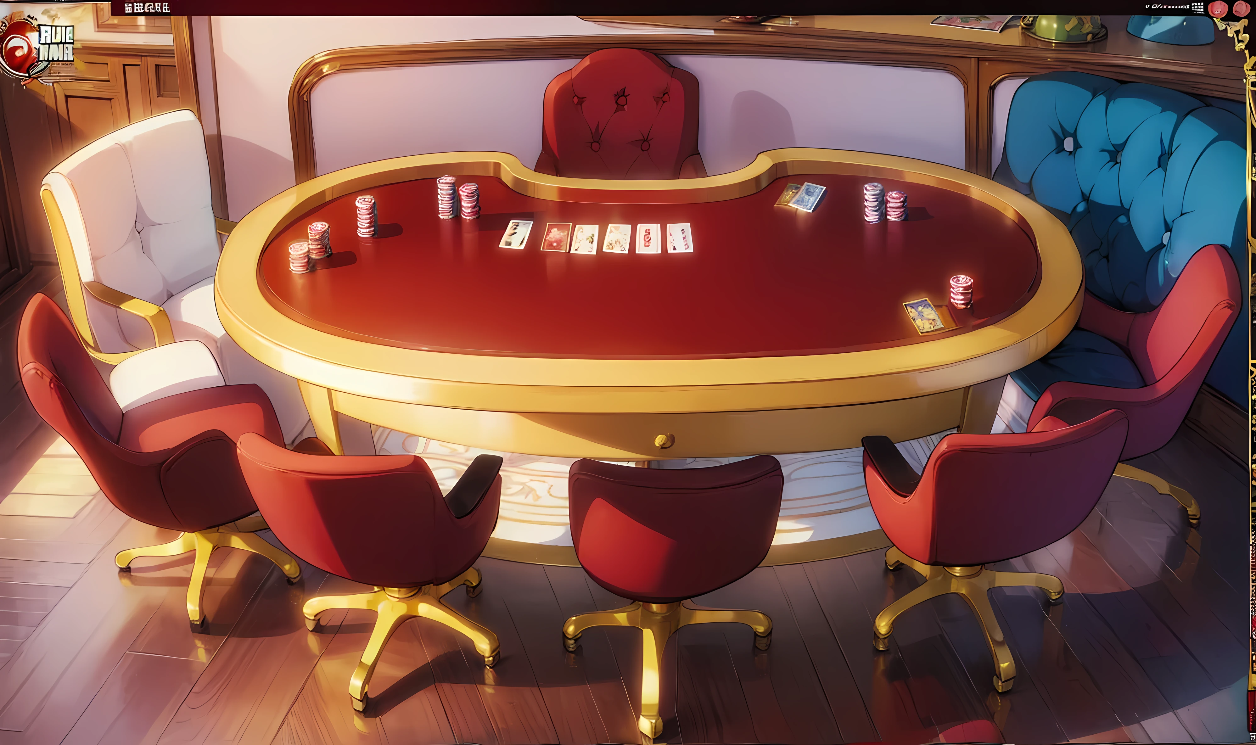 Casino back ground,square type table in center,top view of board,with no people,for gaming app