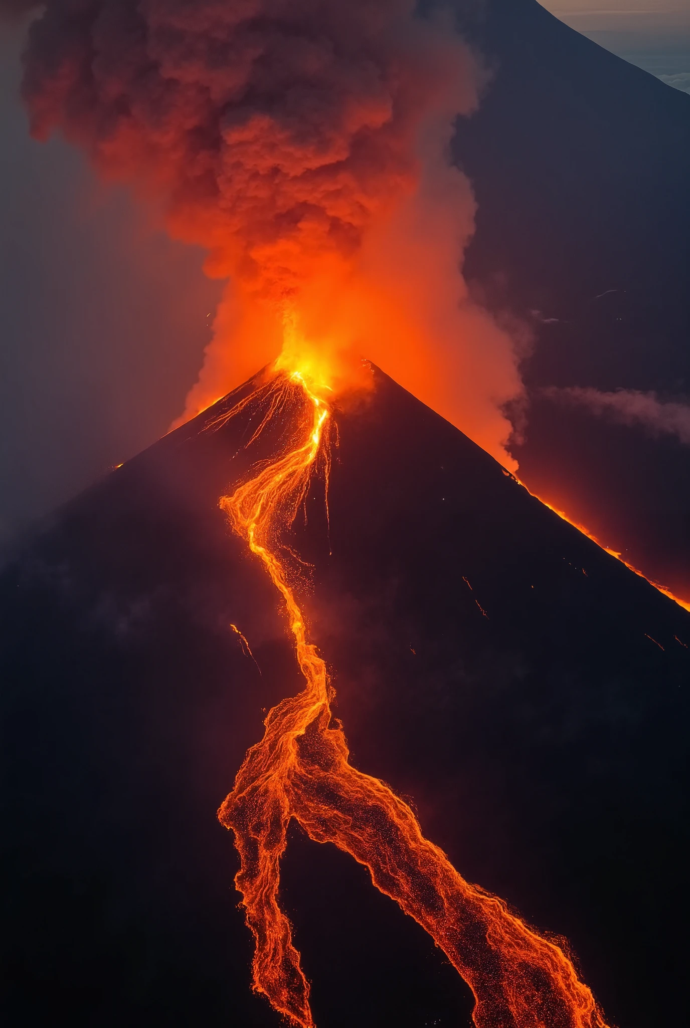 Mount Arafeld，A cloud of smoke and lava rose from it, erupting volcano in distance, erupting volcano, a volcano erupts, volcanoes, active volcano, a volcano erupts, volcano exploding, volcano setting, volcanoes, volcano in background, horizon of an erupting volcano, volcanoes, volcanoes, volcano background, volcanoes, erupting, mount doom, dark volcano background