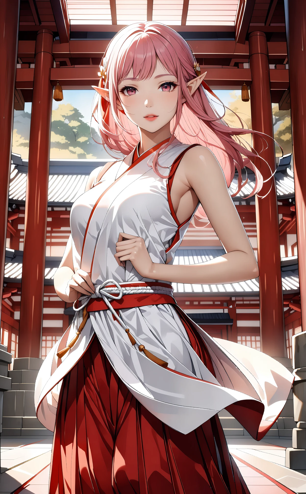 There is a red hair、Woman in white blouse, Sakura Haruno, In the anime painter studio, Produced in collaboration with Anime Painter Studio, Inspired by Taiyo Matsumoto, Sakura Haruno, Inspired by Nishikawa Sukenobu, Inspired by Shinoda Toko, Inspired by the fragrance of the misty moon, Inspired by Kamisaka Snow Flower