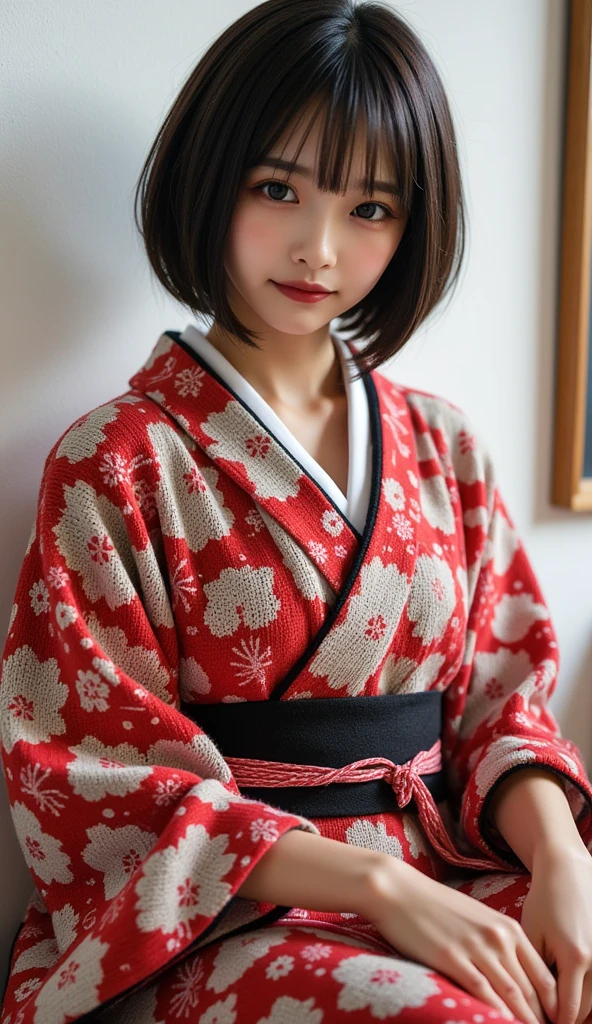 22 year old girl、(((後ろ姿))) ((kimono))((Kyoto cityscape ))((knit coordination ))( sexy)(きれいなお尻)
 best quality,  anatomically correct,  high detail,  very detailed,  textured skin ,  smiles, (( sexy ass))((Short Hair))(( black hair))