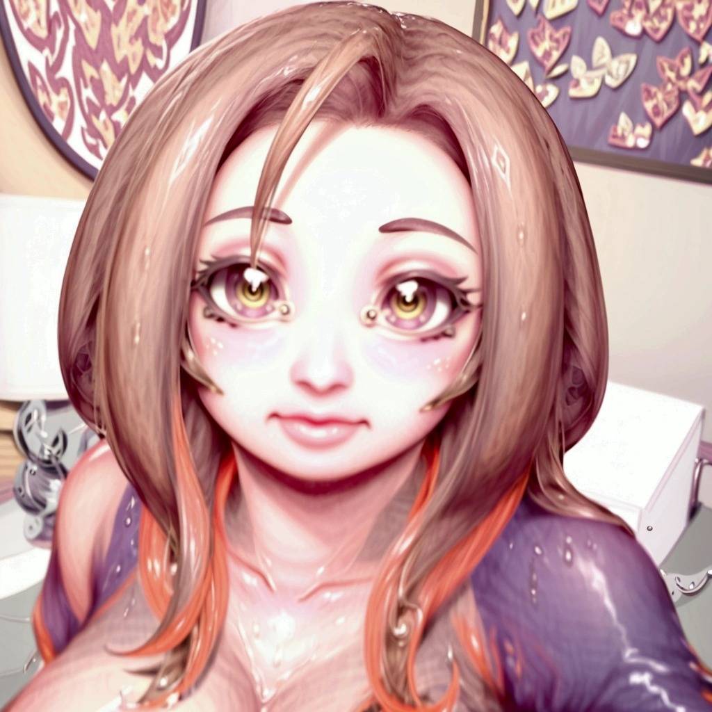 woman, beautiful girl, 、 Baby Face, Realistic skin of the highest quality, Eyes are focused, 20-year-old, Sticking out tongue, Focus on the mouth, Open your mouth, Long Tongue, saliva, Open your mouth , You can see inside the mouth, Open your mouth Sticking out tongue, Realistic tongue、Provocative eyes、look up、attractive、Realistic colorful hair