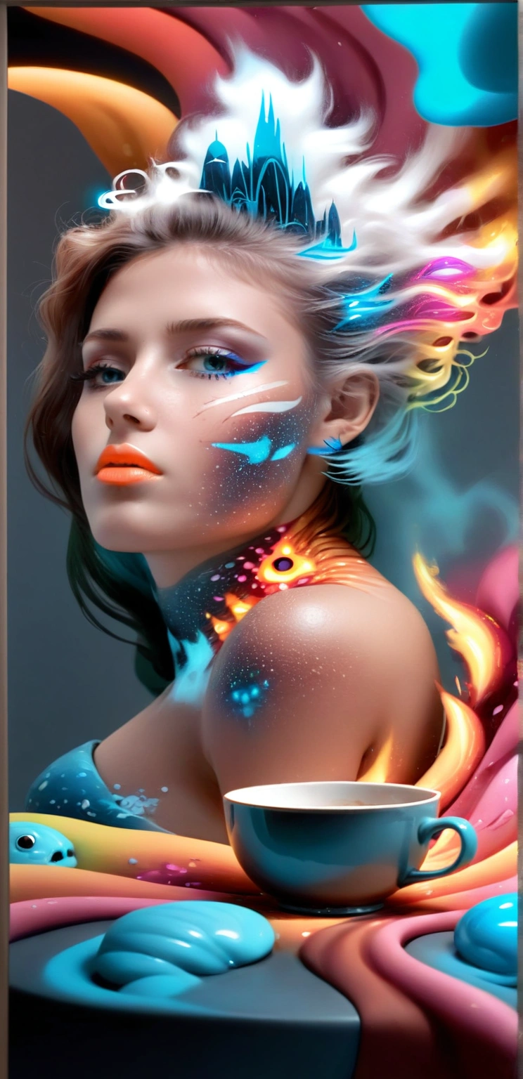 a young woman with fiery skin, isolated on a dark background, 4K resolution, ultra-detailed, photorealistic, dramatic lighting, cinematic, fantasy, digital art