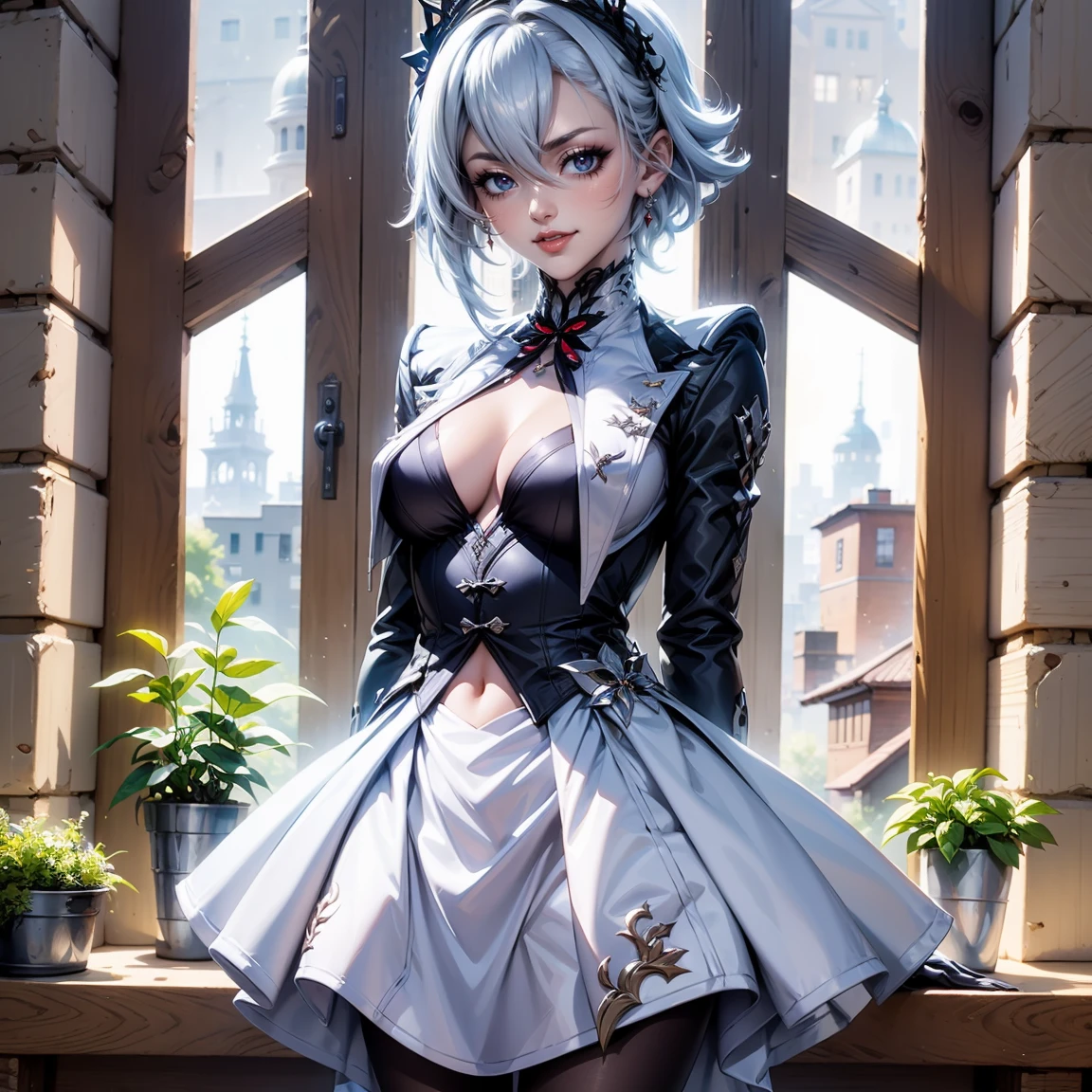 anime - style image of a woman with white hair and a black outfit, best anime 4k konachan wallpaper, 2b, 2 b, detailed digital anime art, 2b nier automata, 8k high quality detailed art, anime art wallpaper 8 k, [ 4 k digital art ]!!, trending on artstation pixiv, digital art on pixiv