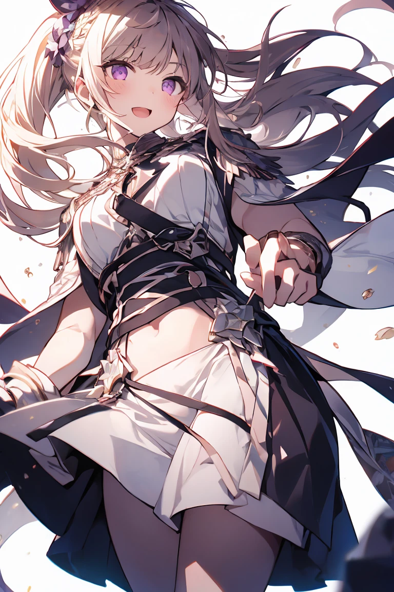ninCorrin, ninja, black hairband, choker, japanese clothes, japanese armor, fingerless gloves, sash, arm guards, fishnets, pelvic curtain, toeless legwear