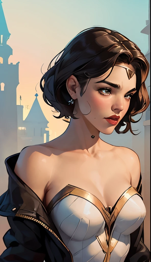 Cartoon style digital illustration style GTA digital style, estilo atompunk design de personagens altamente detalhado, arte digital detalhada coragem, Forest fan art, Design de personagens de retrato, beautiful digital illustration, retrato de alta qualidade, Arte em quadrinhos, mulher jovem cabelo com transas lindas . Queen Anna of ArendelleBeautiful lined eyes Medium large bust and wonderful sexy clothes. image expression of sexual desire from waist to head illustration Queen Anne of Arendelle atompunk style Fallout 4 style pose playboy magazine with beautiful breasts without clothes wonderful breasts Character Christina Ricci black hair style Morticia AddamsCartoon image of a woman .cartoon style illustration, estilo de arte dos desenhos animados, estilo de arte dos desenhos animados, digital illustration style, um close up de um desenho animado de uma mulher em um traje, Adam Hughes, Branca de Neve as a d & lutador, Branca de Neve, estilo pinup em quadrinhos, inspired por Bruce Timm, por Bruce Timm, zenoscope, portrait of Branca de Neve, estilo de quadrinhos, Design de personagens de quadrinhos dos anos 90, Otto Schmidt, arte em estilo de quadrinhos, arte em quadrinhosa close up of a woman with a black jacket and earrings, face like Gal Gadot, photo of the beauty Gal Gadot, hybrid of Gal Gadot, Gal Gadot, candid photo of Gal Gadot, Gal Gadot china plate, portrait of Gal Gadot, Gal Gadot portrait, Gal Gadot as hell lord, sexy painting of Gal Gadot