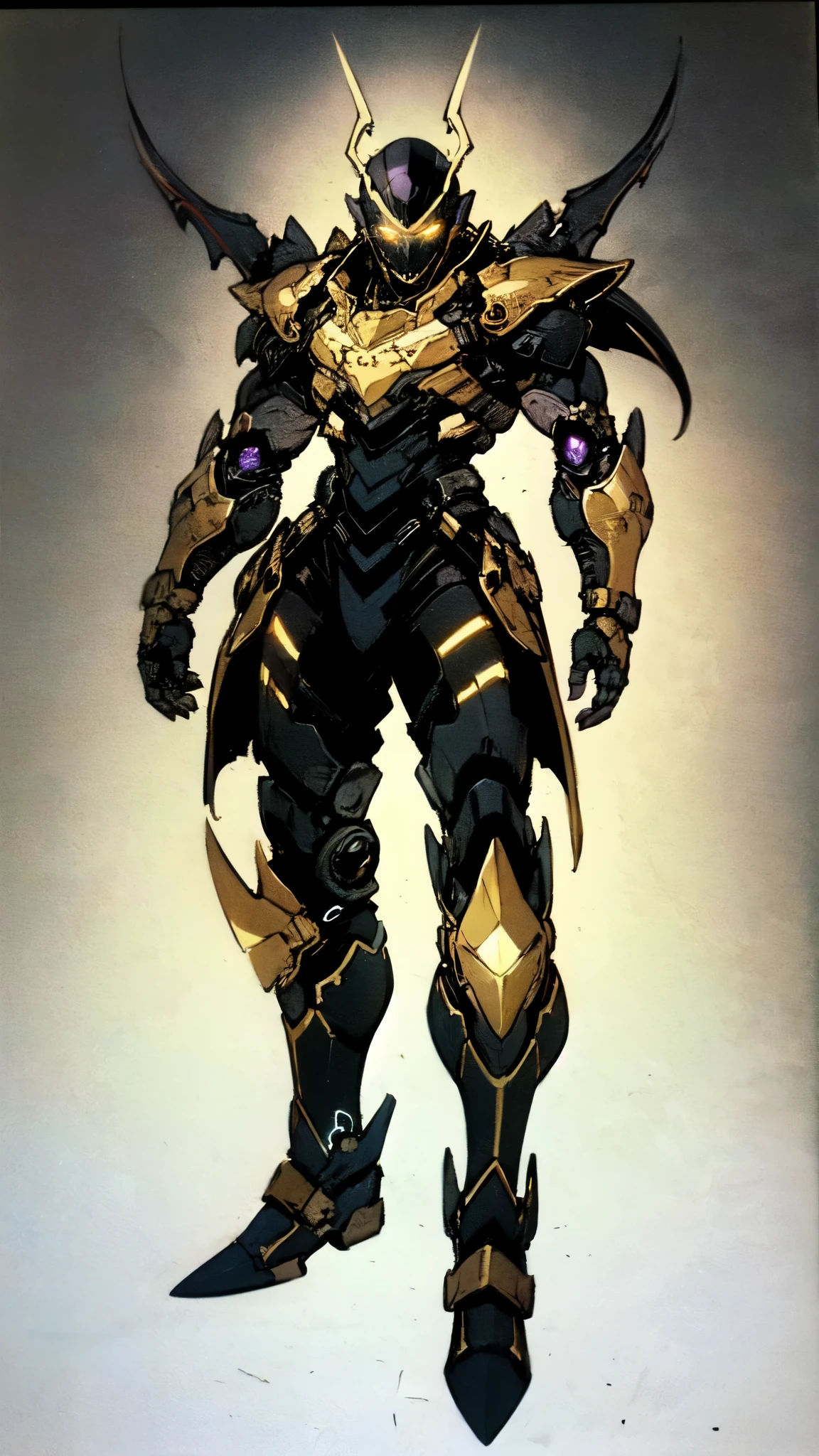 (masterpiece:1.5, best quality:1.5, extremely delicate:1.5), ((male:1.5)), a man wearing a full-face helmet, high-tech biomimetic armored combat suit, (a composite layered chest armor), the design balances heavy with agility, fully enclosed shoulder guards, matching arm and leg guards, a belt of gemstone, (the color scheme is primarily Red with Purple and Yellow accents, Organic Biotech, Concept Inspired by Vampire, glowing eyes, armor glows, huge cloak like devil wings, blood), stand of a futuristic sci-fi city, this character embodies a finely crafted fantasy-style armored hero in anime style, exquisite and mature art style, metallic, high definition, highres, ultra-detailed, ultra-fine painting, professional, perfect body proportions, golden ratio, anatomically correct, symmetrical face, extremely detailed eyes and face, high quality eyes, creativity, RAW photo, UHD, 32k, Natural light, cinematic lighting, (masterpiece-anatomy-perfect:1.2)