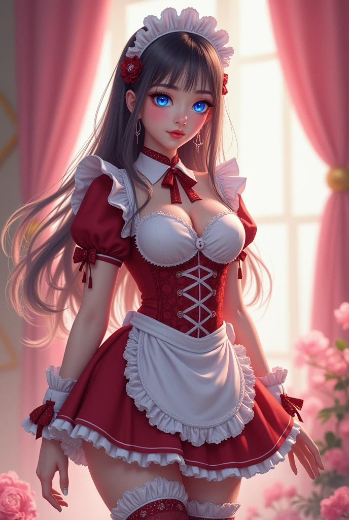 Ninomae Ina'nis, VTuber, multicolored hair, violet hair, orange hair, white roses, ornament hair, roses on her hair, maid, maid dress, maid headdress, maid apron, long hair, seat on a sofa, minimalist home style, Chinese maid dress, black dress, more details on her clothes, violet details, night, smiling, coat, solo, centered girl, cowboy shot, perfectly body, perfectly hands, two arms, two legs, two hands, five fingers, perfect anatomy, glowing hair, red roses, 1girl, dress, solo, flowing hair, floating hair, ornament hair, perfectly body, perfectly hands, on the stage, sparkles, more details on her clothes, dress with transparency, golden details on her dress, night, ((4k, masterpiece, top-quality)), 8k, best quality, high resolution, UHD, (illustration:0.8), super cute girl, delicate and beautiful face, mature girl, super cute hairstyle, (beautiful detailed eyes:1.6), extremely detailed face, perfect lighting, extremely detailed CG, (perfect hands, perfect anatomy), Best quality ((4k, masterpiece, top-quality)),8k, best quality, high resolution, HD, (illustration:0.8), super cute girl, delicate and beautiful face, mature girl, super cute hairstyle, (beautiful detailed eyes:1.6), extremely detailed face, perfect lighting, extremely detailed CG, (perfect hands, perfect anatomy), Best quality, cleavage, small skirt, full Body, two arms, two legs, two hands, five fingers