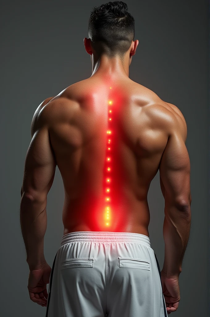 acupuncture model with few needles on the back