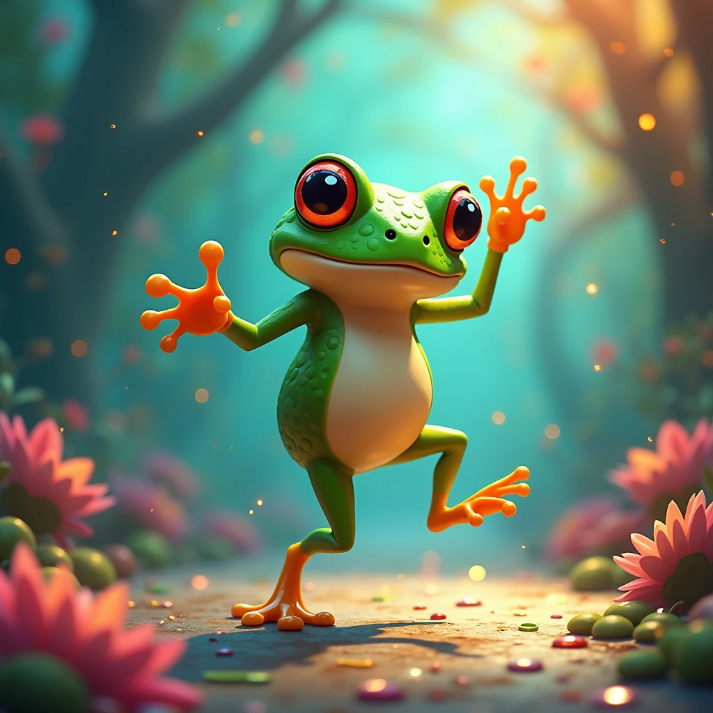 CREATE THE IMAGE OF A DANCING FROG - SeaArt AI