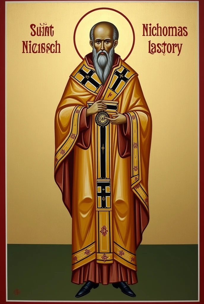 orthodox saint painted on a rortch church interior wall <lora:rortch:0.5>