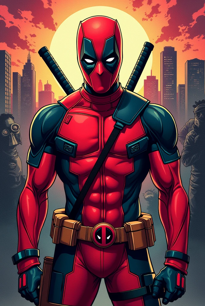 Make a design image for deadpool mugs
