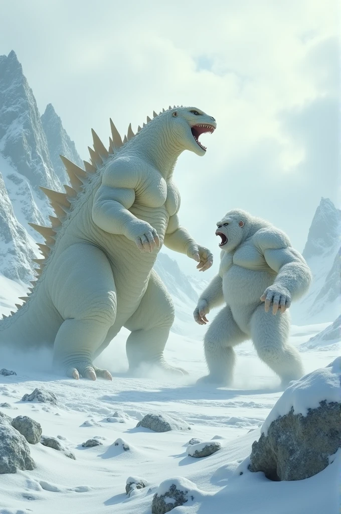 duo: polar well built polar bear by rossciaco coming from behind dragon rear view, ( blue eyes dragon , dark blue violet and azure scales and white belly, yellow crest hair , well built ,  profile, fulfilled face, kemono , high quality ,  merging skin ) , polar bear in front , rear view , full body view , feet