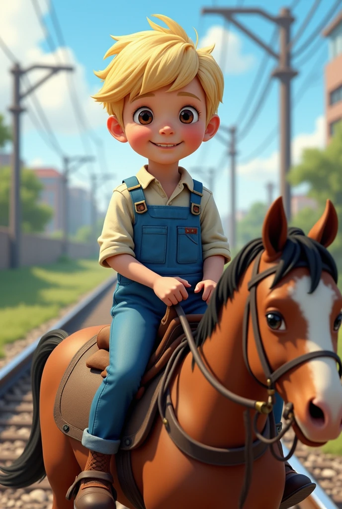 A horse and a child