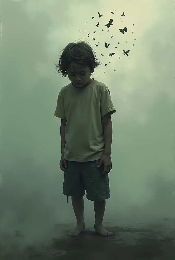 A 1 boy sad mood