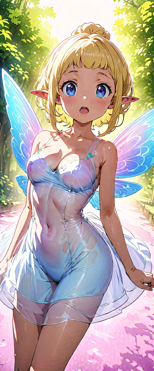 best quality,masterpiece,1girl,solo,(((9years old))),japanese girl,an extremely cute and beautiful girl,highly detailed beautiful face and eyes,petit,cute face,lovely face,baby face,shy smile,show teeth,black hair,medium short hair,flat chest,Hairless pussy,nipples sticking out on the dress,no bra,no panties,skinny,slender,(((wearing a white Transparent mini fairy godmother dress))),(((standing in a Castle garden))),she is looking at the viewer,(((lift your clothes above the waist))),((open your legs)),(((show your pussy to viewer))),((NFSW))