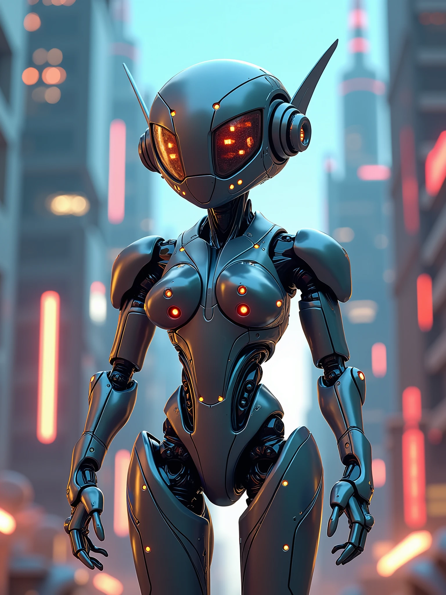 (beste-Qualit, realistness: 1.37, ultra-detailliert, An extremely detailed cybernetic organism: 1.1), beautiful drawing, Robot worm with the head of a beautiful girl, Complex, bright colours, Professional, Sci-fi, studio lightning