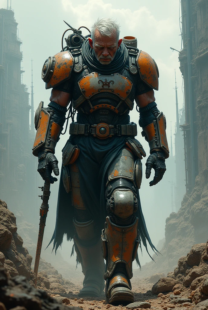 <lora:postapocalypse3:1> postapocalypse, full gear warrior, soft lighting