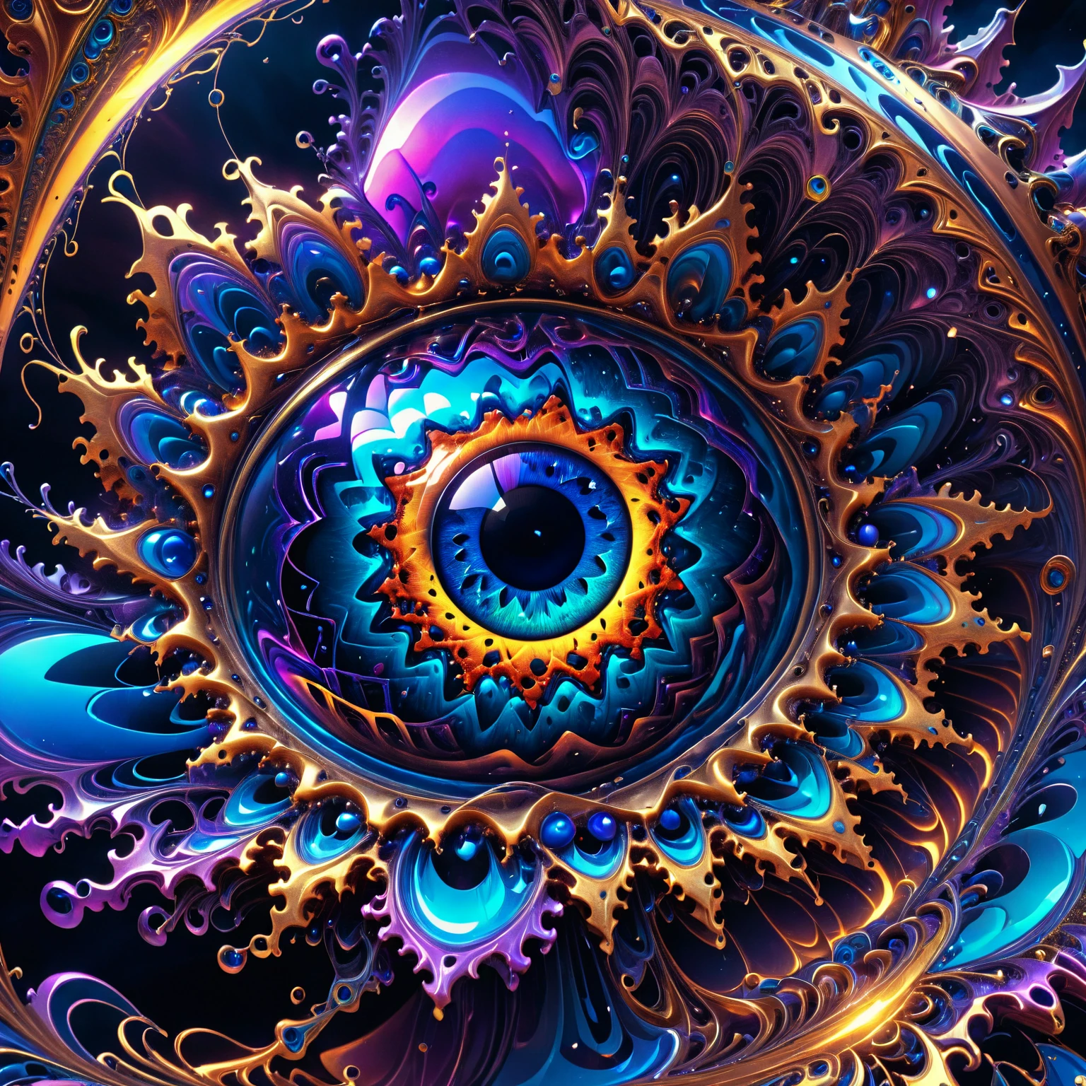 a detailed abstract monument, intricate eye patterns, AI-generated digital illustration, 8k, cinematic lighting, dramatic atmosphere, surreal and otherworldly, rich textures, glowing highlights, hyper-detailed, masterpiece, volumetric lighting, dramatic shadows, intricate geometric patterns, mesmerizing visuals, fantastical architecture, dreamlike environment, breathtaking scale, awe-inspiring composition, visually stunning, highly imaginative, seamless integration of organic and digital elements, flawless execution, state-of-the-art 3D rendering