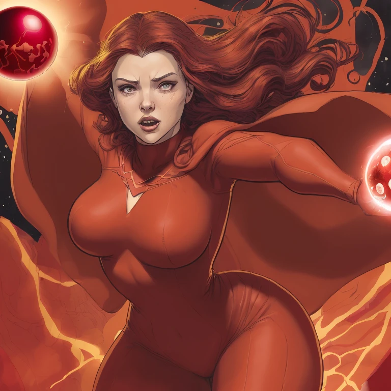 Marvel scarlet witch, pantsless, fingering her pussy