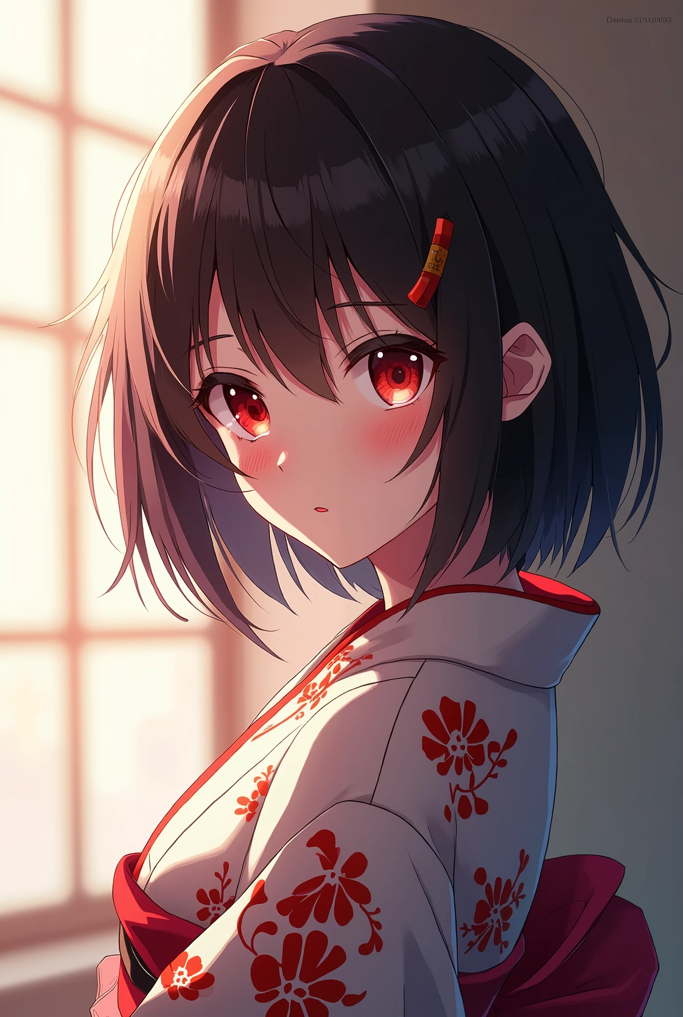 beautiful detailed girl, 1girl, solo, matoi ryuuko, japanese clothes, short kimono, kimono, cowboy shot, masterpiece, (best quality,4k,8k,highres,masterpiece:1.2),ultra-detailed,(realistic,photorealistic,photo-realistic:1.37),extremely detailed face, perfect lighting, vivid colors