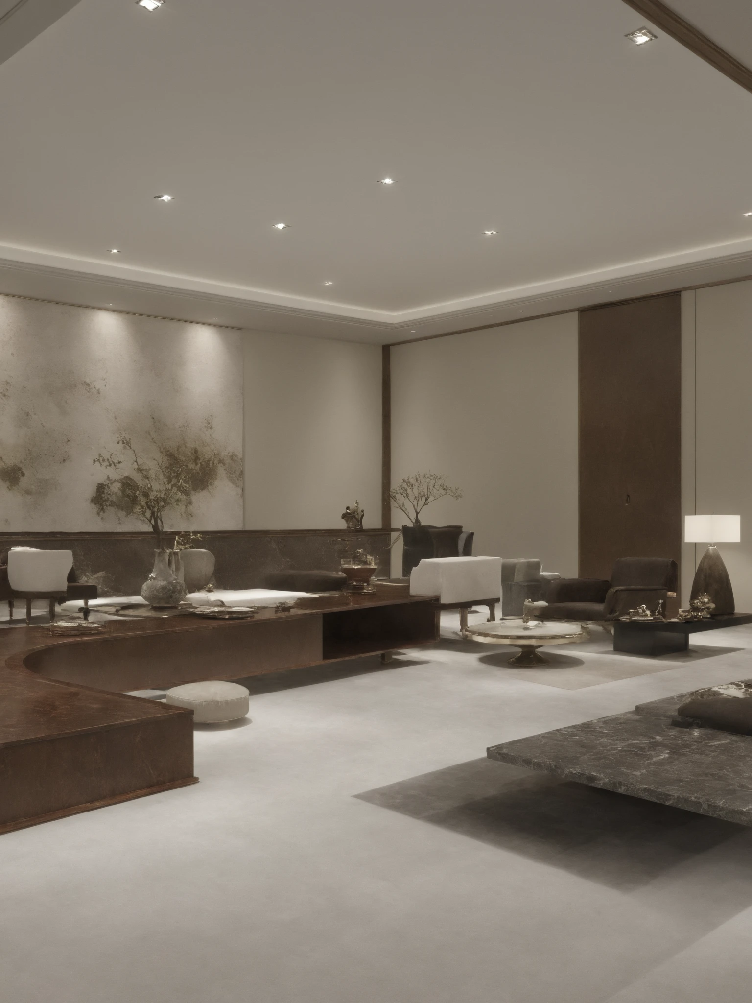 ((best quality)),((masterpiece)),((realistic)), (((Japanese Interior)))  , no humans, floor, indoor, photorealistic, ceiling light,Masterpiece, high quality, best quality, authentic, ,windows , monitor,  table, chair, sofa,