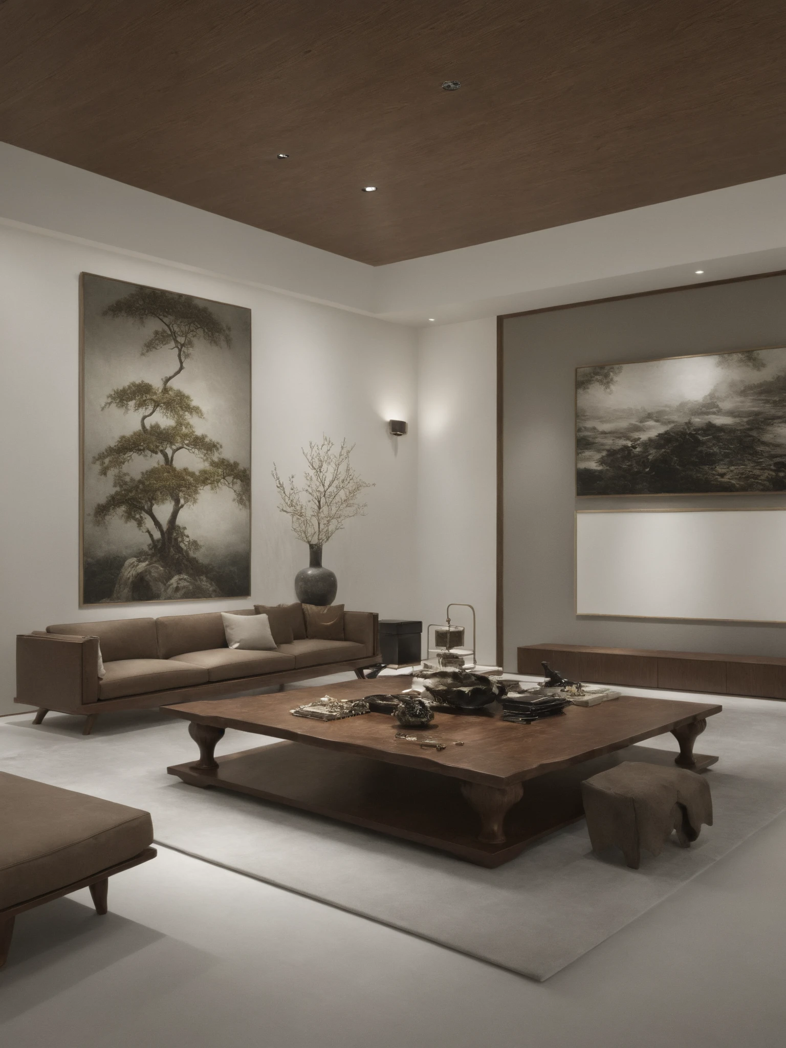 ((best quality)),((masterpiece)),((realistic)), (((Japanese Interior)))  , no humans, floor, indoor, photorealistic, ceiling light,Masterpiece, high quality, best quality, authentic, ,windows , monitor,  table, chair, sofa,