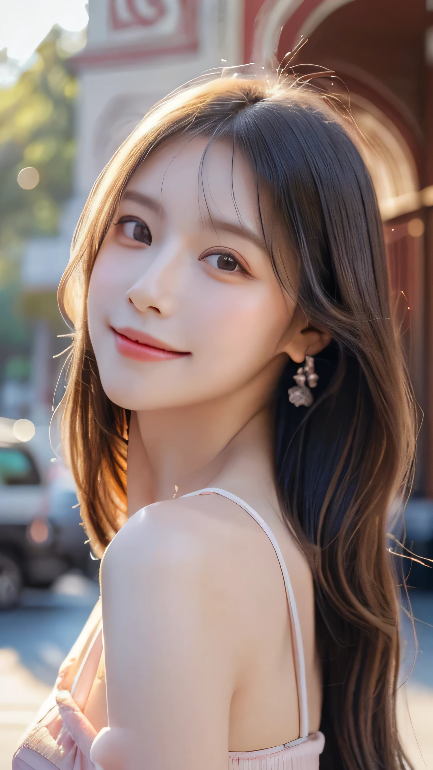 One Girl, (Casual summer clothes:1.2), (Beautiful Japanese idol portrait photos), (Commemorative photo taken in front of the Arc de Triomphe:1.3),
(RAW Photos, Highest quality), (Realistic, photo-Realistic:1.4), masterpiece, 8K Portrait,
Very delicate and beautiful, Very detailed, 2k wallpaper, wonderful, In detail, Very detailed CG unity 8k wallpaper, 
Very detailed, High resolution, 
Soft Light, Beautiful detailed girl, Very detailed eyes and face, Beautiful and sophisticated nose, Beautiful attention to detail,
Cinema Lighting, Perfect Anatomy, long hair,
Slender body, Small breasts, Medium Hair, Bokeh, Dynamic Angle, A light smile,