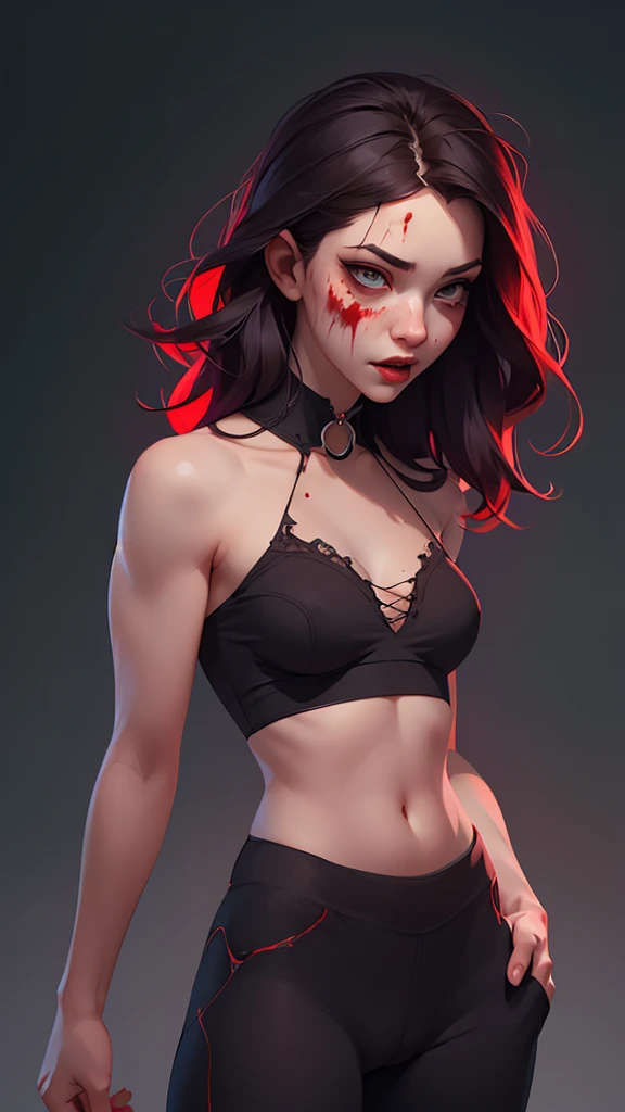illustration style, corpo nu lindo e despido com maravilhoso, Well-detailed body small and medium breasts well-designed character style Completely bare breasts showing a little fear Breast size Cartoon name: Isabella Cruz white background medium breasts freckled face Jennifer Connelly actress strong contours Physical description - long straight hair, tingidos de um marrom vibrante que contrasta com sua pele clara. - You reflect a mix of curiosity and determination. - Ela tem uma estatura alta, with a slender and agile figure, evidenciando sua agilidade e destreza. -fundo colorido Design de personagens de retrato, beautiful digital illustration, retrato de alta qualidade, Arte em quadrinhos, Corpo inteiro sensualizando ou pelada. folha de retorno. back sheet outfit of the day hellish day expression of hatred and blood on the face with beautiful breasts without clothes naked with wonderful and well detailed body small medium breasts well designed one with white tank top 