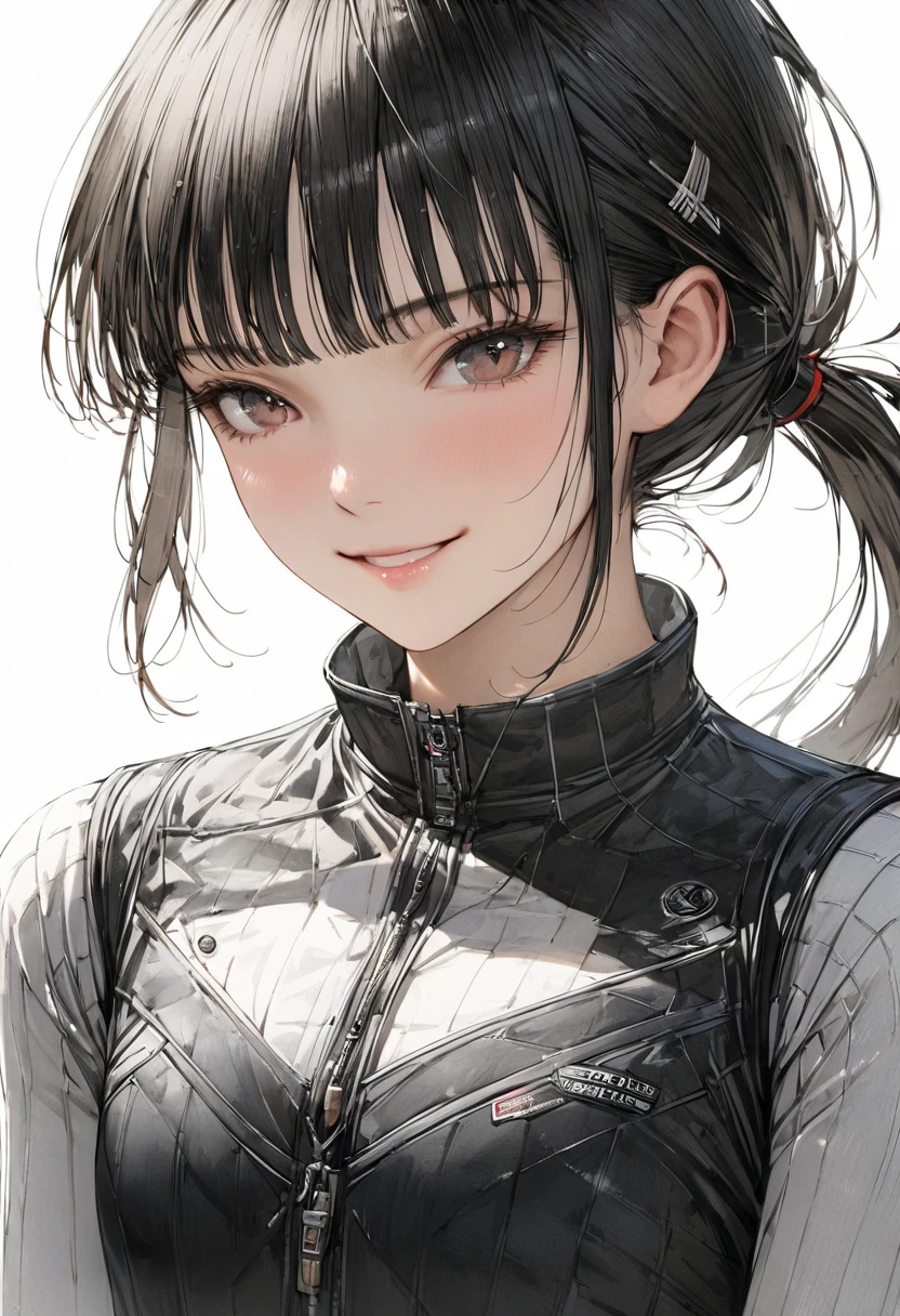 realistic skin,(One person,  slim, smaller breasts,bangs,Black Hair),masterpiece, ((flat chest)),pony tail, Super Details,  Attention to Details ,  High Quality , 最 High Quality ,  high definition ,チアガール,support,smile,cheer