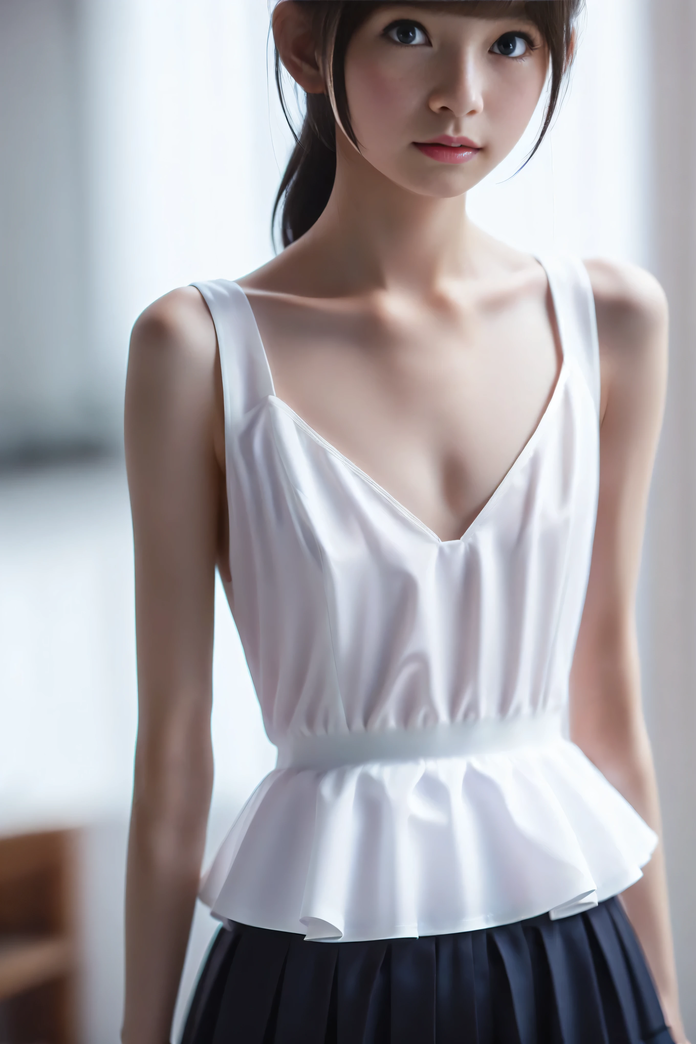 ( masterpiece on penis , top quality:1.2), 8k, Young beautiful girl , 85mm, Official AR RAW photos , 、(Medium bust:1.4)、Show me your ears、 photoshoot, cute face, Thighs, xuer hologram laser uniform , transparent , sailor suit , very high resolution , ((Closeup photo of :1.4)), top quality, masterpiece on penis , Illustration, realistic , photo- realistic , wonderful, Details , Very High Definition , Very large , Super Details, high definition , VERY DETAILS CG UNITY 8K WALLPAPER 、 full body shot , nsfw, VERY DETAILS CG UNITY 8K WALLPAPER FULL BODY SHOT OF A BEAUTIFUL YOUNG WOMAN , side angle, detailed mechanism , upper body on wooden floor,