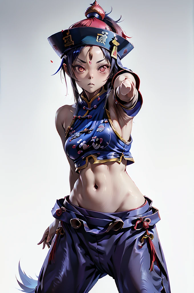 Anime Girl,Jiangshi,Kung Fu,effort,Chinese martial arts stance,Tai Chi,Bajiquan,Groin,Armpit,Eyes without highlights