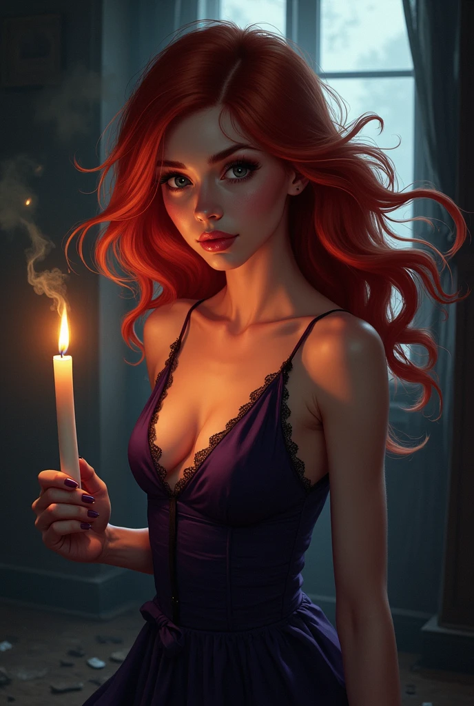 DEN_espiona_SG,
(in a dark room in (pitch black:1.2) amongst a (candle light vigil:1.2), (candles:1.1), (candle light:1.1), (pitch black room:1.2), (darkness:1.1), wearing a (sheer robe:1.1), robe, sheer, (lots of candles:1.2):1.2),
bokeh, f1.4, 40mm, photorealistic, raw, 8k, textured skin, skin pores, intricate details  <lora:epi_noiseoffset2:1>, epiCRealism