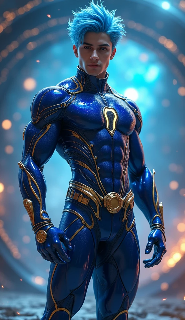 sharp,A bald man, ((red tattoos on his head and face), wise gaze, sturdy yet slender figure, a fantasy-style tight-fitting long coat, adorned with luxurious black decorations on the collar and shoulders and waist, matching loose trousers, his palms emit a radiant glow, encircled by light and electricity, the ground to crack beneath him, mature male, high definition, best quality, highres, ultra-detailed, perfect body proportions, golden ratio, anatomically correct, symmetrical face, extremely detailed eyes and face, high quality eyes, 50yo,masterpiece:1.5