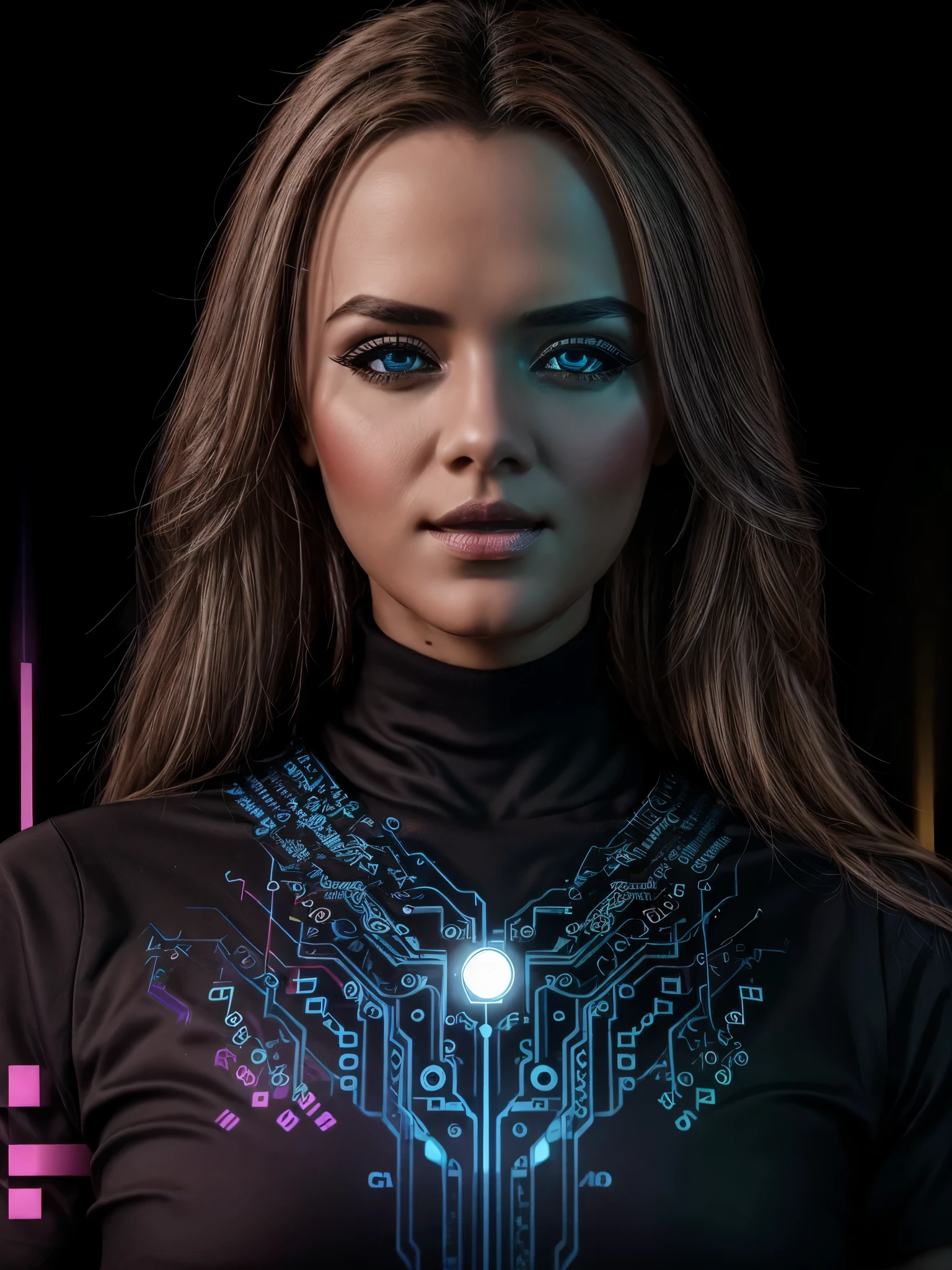 An image that shows the beauty of artificial intelligence, including symbols and circuits that overlap with an impressive palette of vibrant and captivating colors. Liz.ashley