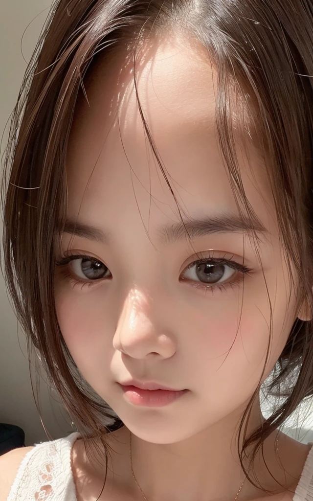 highest quality、Wearing a white blouse、Upper body shot、studio
