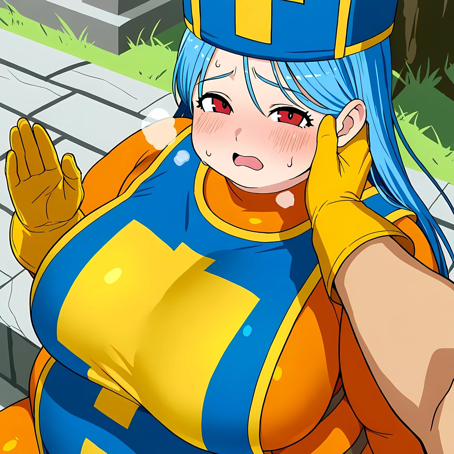 Dragon Quest３,female monk,, xenosexual rape,Slime, Melting garments,(priest(dq3):1.3), Blue Hair, (distress:1.3), (blush), Mouth closed, Glowing Skin, Sticky Liquid, Slime,forest, , Perfect Anatomy,(masterpiece:1.1),(best quality:1.5), (Super detailed:1.5),(high resolution:1.8),clothes,nsfw,spread pussy,(pussy juice:1.8),(vaginal,sex,lying:1.2),crowd,town,moon night,(from below:1.1),(girl trembling with sexual climax:1.8),(sweat:1.6),long nipples, , outdoors, (Perfect hands, Perfect Anatomy),(clothes lift:1.3),clenched teeth,(orgasm:1.8),(Large Breasts), cute, (bare breasts:1.8),(breast milk:1.1),(Wet:1.6),leaning forward,nipple piercing,(cum on body:1.8),(excessive cum:1.1),pubic tattoo,no panties, Pussy,Outdoor Exposure、Pussy Flashing In Public,no underhair,real Pussy Rubbing、No Underwear,(cum in Pussy:1.1),looking away,no scrotum,no Breeding chestnuts,Huge clitoris,clothes break,bare pussy,Nipples　See-through