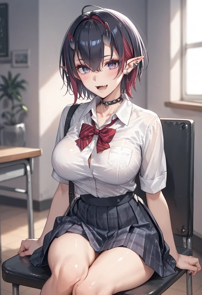 1 girl, , Solitary, lift your legs, Long hair, skirt, orange_hair, maid_have, Watch_Take a step back, Watch_Shown in_Peeping at the audience, By Bangs, Black_lift your legs, Blushed, Black_skirt, he himself, short_sleeve, clothing_lift, wrist_cuff, decorate, skirt_lift, Big deal_, lifted_Pasado_Self-expression, Translucent liquid from_Shown in the back, maid, Fluffy_short_sleeve, Side lock, Fluffy_sleeve, crops_top, blunt_By Bangs, , awago outh, Big deal腿, Black_have eyes, chair, Kneel down, Frilly_skirt, _go out, Shown in indoors, window,