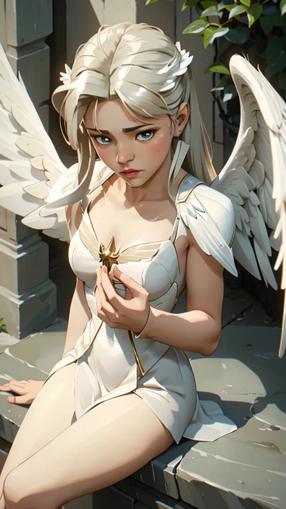 ((A naked girl stands motionless and salutes while holding a golden sword)),((Front lighting)),(photoRealistic: 1.4),((Biologically Correct Style)),((pov)),(((from front))),((small eyes))), ((slender)),((slim)),((Front lighting)), ((Medium Shot)),((West Shot)),((photoRealistic: 1.4), (masterpiece, Front lighting, Beautiful and detailed nude: 1.2),Realistic, 3D Face ,((pov)),(((from front))),(((Forward light))),(((Two blonde, blue-eyed European girls))),((Two skinny naked girls of European descent)),((The girl has big breasts and a slim waist.)),((Golden armor on both arms)),((Golden armor attached to both thighs)),((Smiling Girl)),((The big wings of the archangel)),((A girl saluting with a golden spear)),((Spread your big angel wings wide)),((The body is naked)),((Golden shields attached to both arms)),((Golden armor is attached to both thighs)),((Smiling Girl)),((The big wings of the archangel)),Ultra-realistic capture, Highly detailed, High resolution 16k close-up of human skin. Skin texture must be natural,((((Elegant nude elegant girl)))) ,((Slender naked)),(((A nude figure facing the viewer))),((((小さいBreasts and genitals are exposed)))),(Young girl exposes her genitals))),(((Thin thighs))),((Beautiful and well-balanced nude)),(((A nude figure facing the viewer))),((((Breasts and genitals are exposed)))),((Do not show anything below the thighs)),((bottomless)),((topless)),((pov)),(((cowboy shot))),(((standing pose))),Shiny baby blonde silk hair,((She has a golden headdress and golden armor on her belly.)),((Looking at the viewer from the front)), (((Young face and young body)),((Looking horizontally at the viewer)),(Exposing the viewer to full frontal nudity),((Face forward and look at the viewer at the same height)),((Show your naked body to the viewer with your hourglass figure)),((((Elegant and graceful naked girl)))) ,She is wearing a large gold necklace,((No underwear whatsoever)),((Head to knee nude shot)),((Beautiful hourglass figure)),((Wearing a cape)),((Anatomically correct body)),((Beautiful style)),Girl in shiny armor, ((Beautiful tiara and jewelry)),Unparalleled beauty, Refreshing and gentle look,Beautiful cute face、((Shiny baby blonde silk hair)),Realisticな, 3D Face,Shiny Hair, Glowing Skin,((Thin Hair,No makeup,Brilliant Light)),Highly detailed facial texture woman, 8k,
