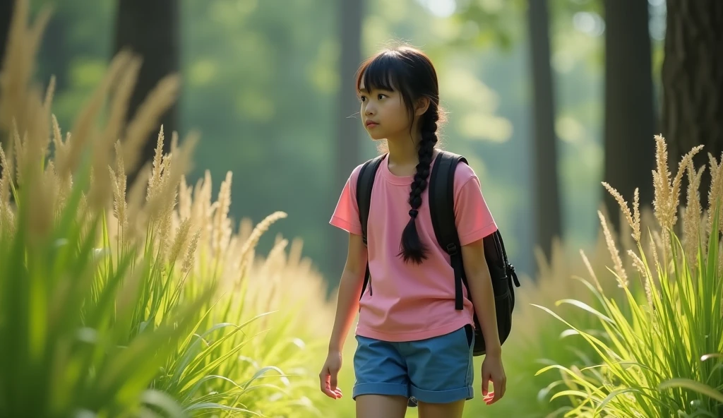 A child in an autumn landscape