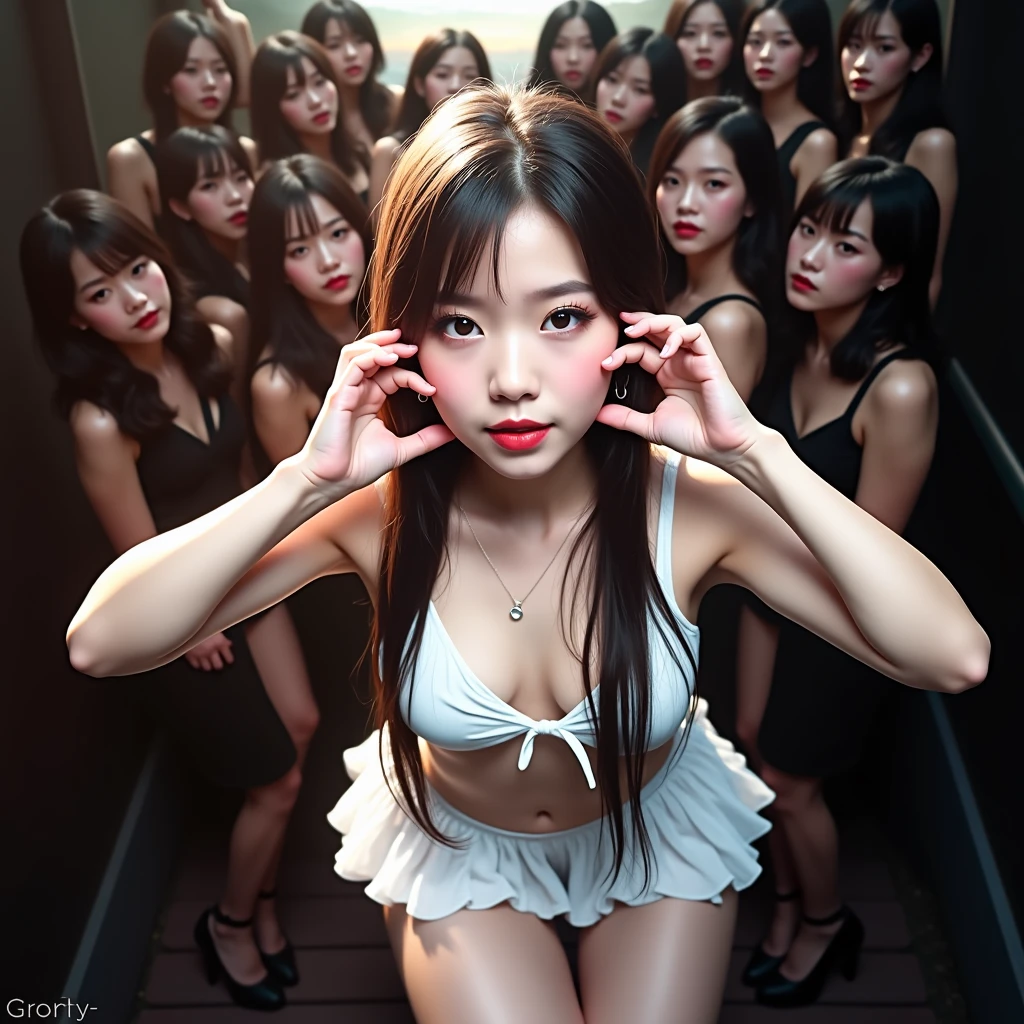 NSFW、Panoramic viewing angle、Pussy Real、Breast Real、Mastepiece、It is high resolution.、Photo woman、Detailed digital illustration、Wavy Long Hair、Folded ponytail、Detailed eyes、Shiny Hair、((Naked in sexy black lingerie:1.6))、Very beautiful woman、The eyes are double、Normal chest、Bust A cup、high resolution、high quality、Detailed background、((In a train crowded with gentlemen:1.4))、((Two Arms、Four fingers、One thumb))、((Two Legs、Four fingers、One thumb))、Very beautiful woman、masterpiece、Crying is such a bright thing:1.3、(((Sex with a priest coming from the side in front of the boys 1.6))),(((Creampie:1.6))),(((Sucking penis:1.6))),(((Cum in mouth:1.6))),
