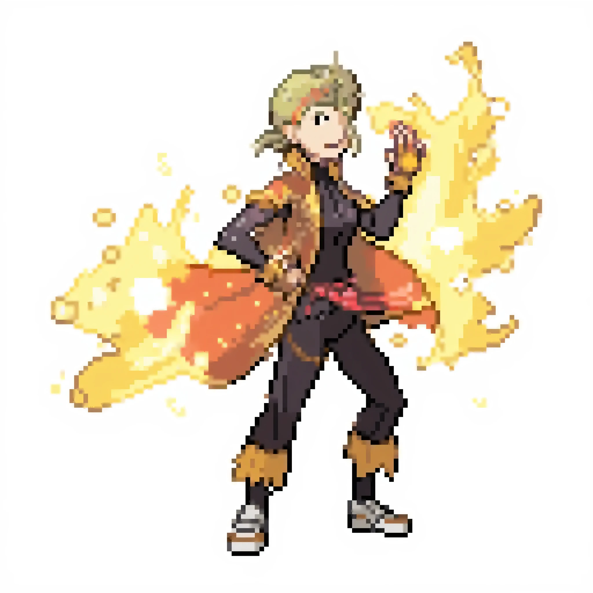 a pixel image of a team rocket executive from pokemon