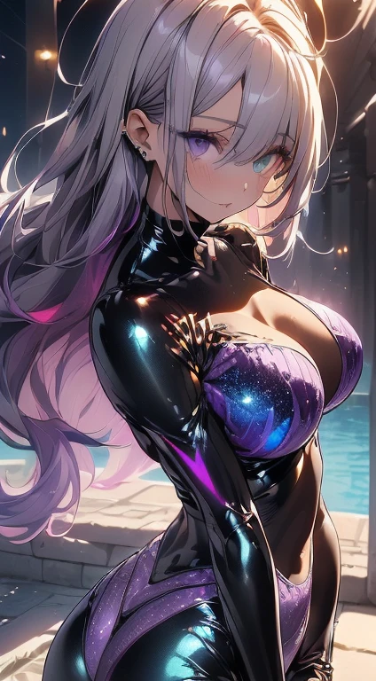 (Medium Bob:1.2).(Orange Glitter Latex Rubber Suit :1.8)、(Transparent super long holographic hair:1.9)(In a thong、 cuts into the butt :1.3).(Big Breasts:2.1).( dynamic pose:1.8).( Sunny Pool ,    professional writing holding crepes in hand ,  photon mapping , ,  physical rendering:1.3).( wet skin :1.7).(Gray Hair:1.5)、(Big Breasts:1.7).(Accentuate the whole body:1.7).(shiny skin:1.8).(Front View:1.3).(上eye遣い:1.2).(How:1.4).( I can quickly see my nipples :1.1).beautiful  girl,最 high image quality、最 high image quality、  masterpieces during breakfast 、 girl((1 top model、 By becoming、Best Bust、Tea with an open mind、shining eye,(( rainbow heterochromia, (右eye, blue colored 右eye iris)(左eye, gray purple colored 左eye iris), eye; Red and gray purple)),  Stylish Shiny Top Model Hairstyle、Rose Gold, Straight Silk Buns, Cut in a straight line hair and bangs, bangs+Cut in a straight line,   long, smooth hair  、thin,The best valley、 Halloween Night、, high image quality、Beautiful art、Fragments with scattered light 、 written boundary depth、movie、 visual art、perfect art、8k,