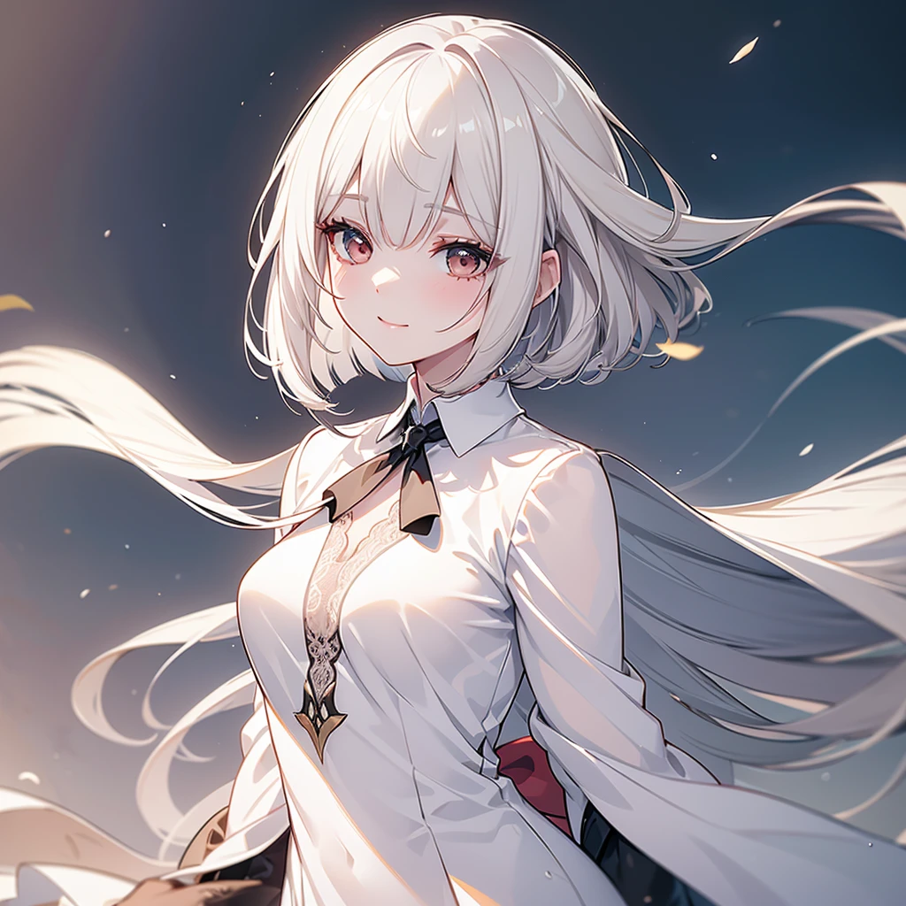 anime girl, (Big smile), (whole body), (white hair), (Hair in one eye:1.2),Enchanting anime girl, Best anime 4K, wallpapers, Attractive anime girl, 4k anime wallpaper, 4K Manga Wallpaper, Detailed digital anime art, Anime Best Girls, Beautiful Anime Girls, Detailed anime artwork, Beautiful and attractive anime women