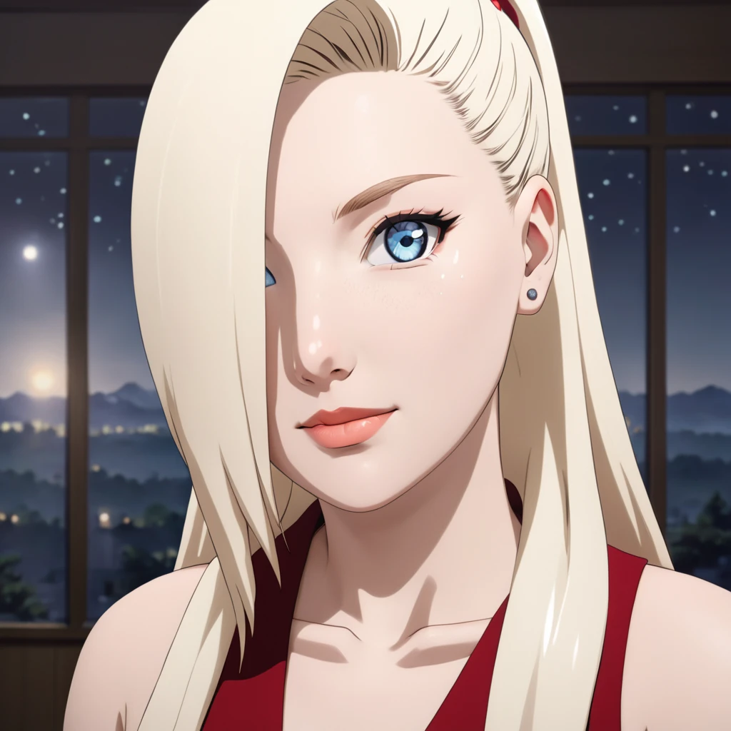 Masterpiece, High Resolution, Anatomically Correct, Best Quality, Super Detailed, Textured Skin, 1girl, Solo, Breasts, Long Hair, Pale Blonde Hair, Ponytail, Blush, Light-Blue Eyes, Tall, Slender, Curvaceous Figures, Lineup, Hair Over One Eye, Unreal Engine, Christmas, Christmas Outfit