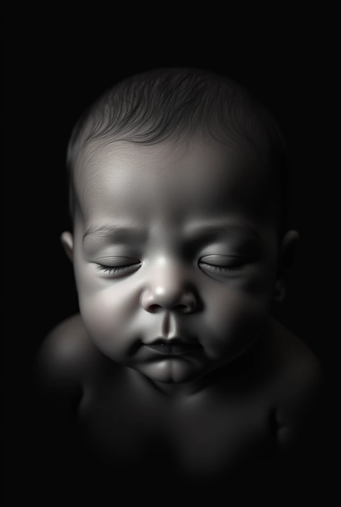 fix nose, fix lips, full lips, portrait, african  boy, sleeping babytus, inside womb, rosy face, hd, realistic, cute, baby boyk, uhd, high quality, sharp focus, the composition beautiful rich and bright