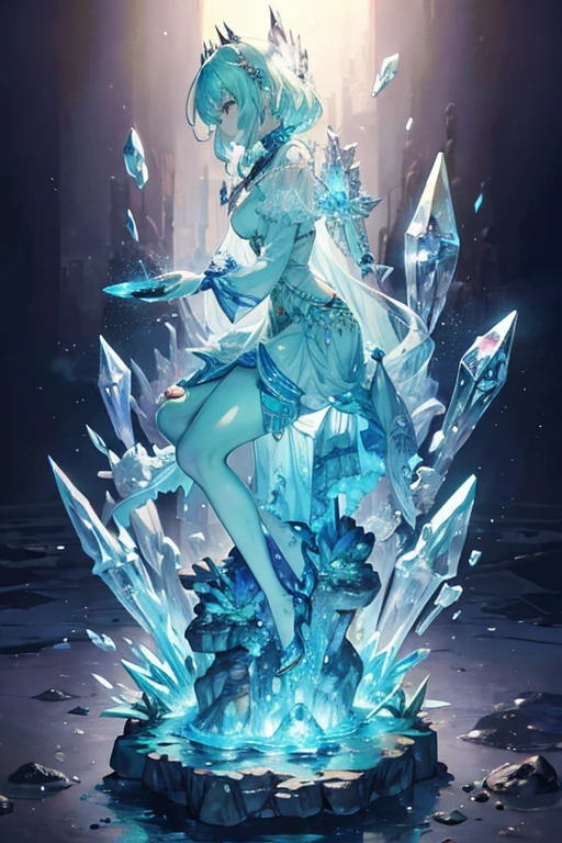 witch（garden　My own sculpture（crystal　hologram）Carving）